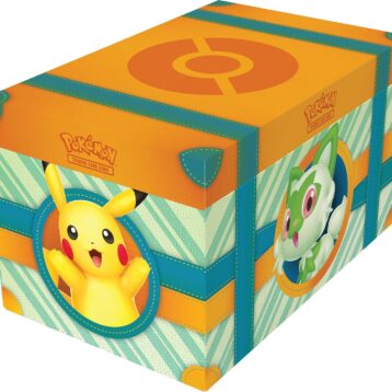 Pokémon TCG Paldea Adventure Chest Español with promo cards booster packs and Pikachu squishy toy