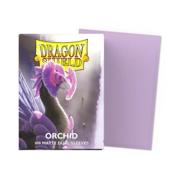 Dragon Shield Orchid Matte Dual Sleeves standard size pack of 100 premium trading card sleeves.