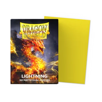 Dragon Shield Lightning Matte Dual Sleeves standard size pack of 100 premium trading card sleeves.