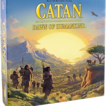 Catan: Dawn of Humankind Board Game box and components available at 3Kitties Belize