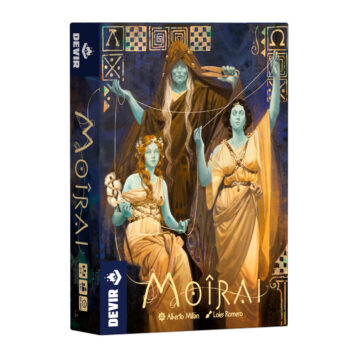 Moirai Multilanguage card game showing the Three Fates — Clotho, Lachesis, and Atropos — available at 3Kitties Belize