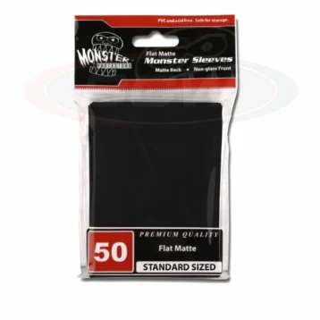 Monster Sleeves Large Size Flat Matte Black 50ct