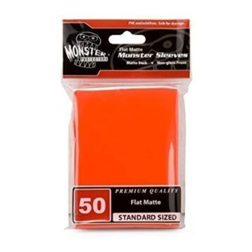 Monster Sleeves Matte Orange Large Size
