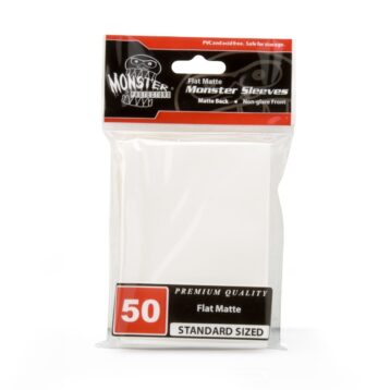 Monster Sleeves Large Size Flat Matte White 50ct