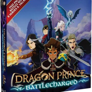 The Dragon Prince Battlecharged board game box and components
