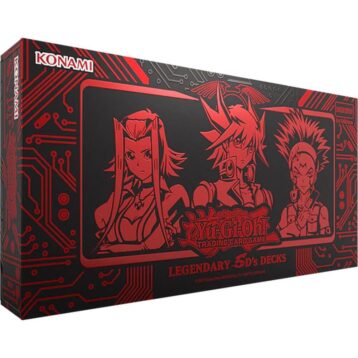 Yu-Gi-Oh! TCG Legendary 5D’s Decks box set with Yusei, Akiza, and Crow