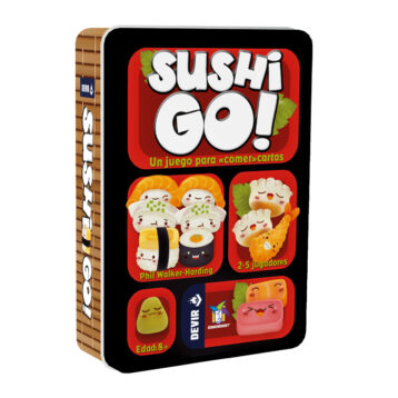 Sushi Go card game Spanish edition with colorful sushi cards and box