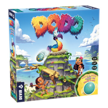 Dodo Spanish Edition cooperative board game with English rules and 3D mountain setup