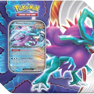 Pokémon TCG Paradox Clash Tin Walking Wake ex with promo card and booster packs