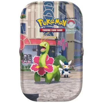 Pokémon TCG Lumiose City Mini Tin with booster packs and collectible items