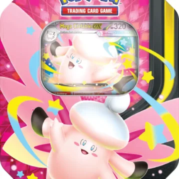 Pokémon TCG Mega Moonlit Tin with Mega Gengar ex or Mega Clefable ex and booster packs