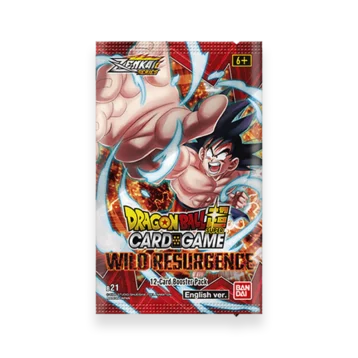 Dragon Ball Super Card Game Wild Resurgence BT21 booster pack with official artwork