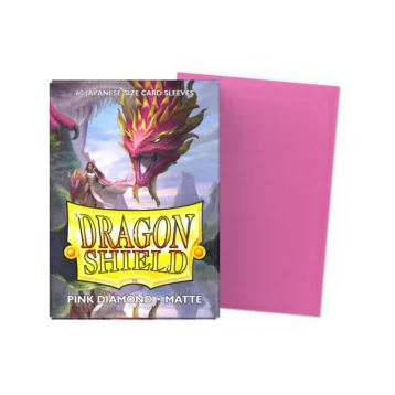 Pink Diamond Matte Sleeves Japanese Size vibrant pink card sleeves