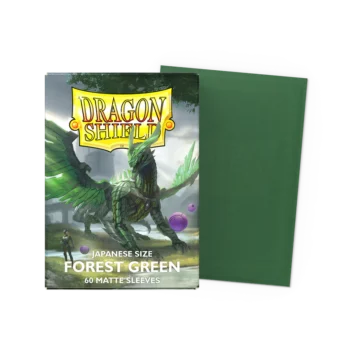 Forest Green Matte Sleeves Japanese Size deep green matte card sleeves
