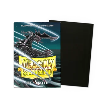 Jet Matte Sleeves Japanese Size black matte card sleeves