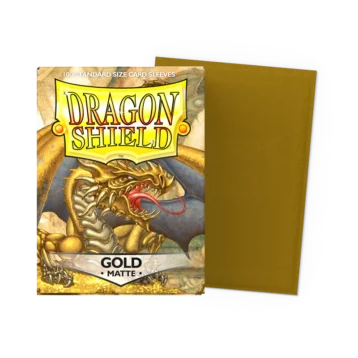 Gold Matte Sleeves Standard Size metallic gold card sleeves