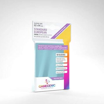 Gamegenic Prime Board Game Standard European Sleeves 62x94 mm 50 Count