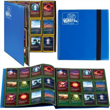Monster Protectors Zodiac Binder Matte Blue 12 Pocket card binder for trading card collections