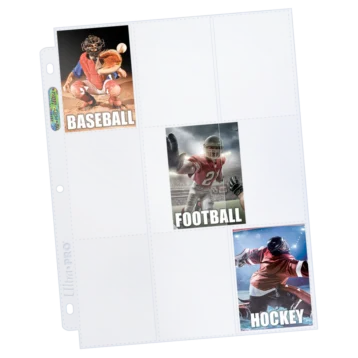 Ultra Pro 9 Pocket Side Load Page for trading card binders
