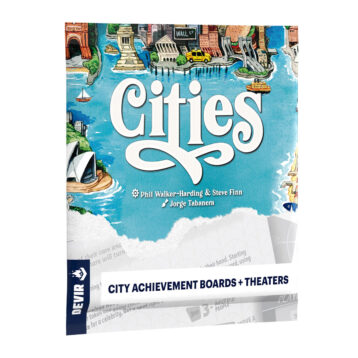 Cities Expansion City Achievement Boards and Theaters board game expansion components