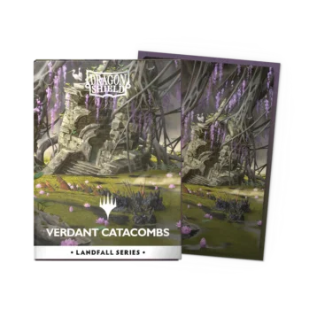 Dragon Shield Verdant Catacombs Matte Dual Art Sleeves Landfall Series pack of 100 standard-size trading card sleeves.