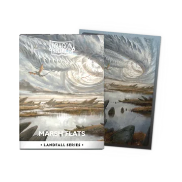 Dragon Shield Marsh Flats Matte Dual Art Sleeves Landfall Series pack of 100 standard-size trading card sleeves.