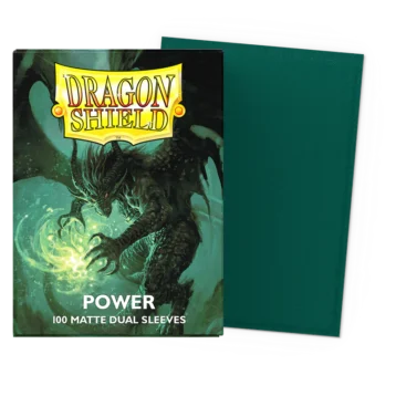 Dragon Shield Power Matte Dual Sleeves standard size pack of 100 premium trading card sleeves.